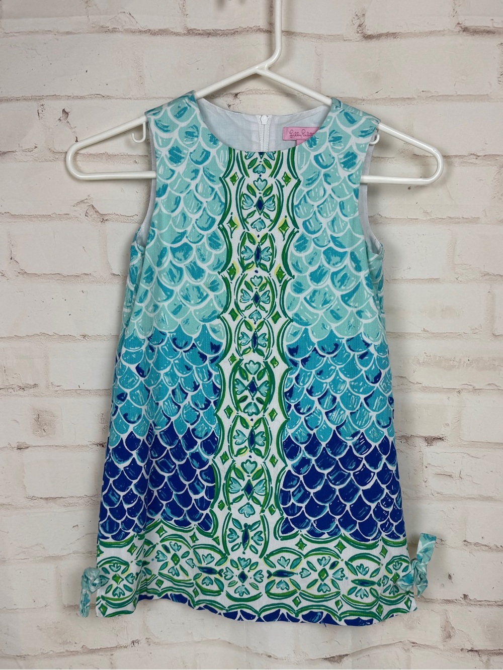 Lilly Pulitzer Girls Size 6 Shift Dress EUC  “Perla Scale” Sought After Print